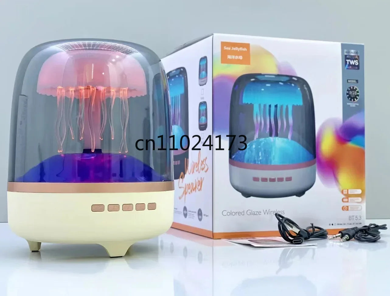 Home Theater Sound System Sound Box V6Pro Jellyfish Wireless Bluetooth Speaker Subwoofer RGB Lamp TWS TF Card AUX Creative Audio