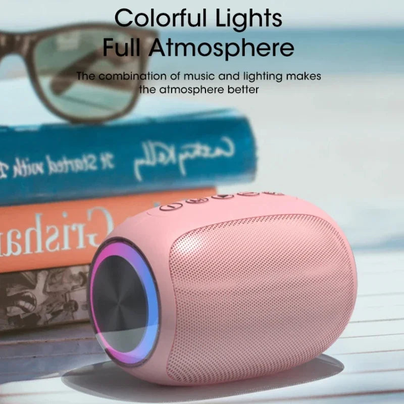 Small 3D vocal cords, RGB color LED lights, home desktop subwoofer, HIFI Bluetooth speaker, TWS outdoor portable party speaker