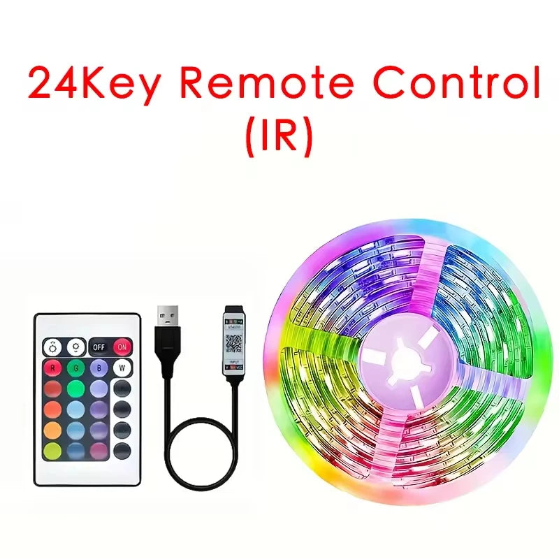 RGB LED Strip Lights TV Backlight APP Music Sync USB 5V Led Light Luces Led Diode Flexible Ribbon Tape For Room Party Decoration