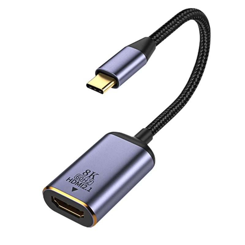 USB Type C to HDMI 2.1 Cable/Plug 8K 60HZ 4K for Cell Phone TV  MacBook iPad Samsung Xiaomi mi USBC Adapter Video Wire Converter