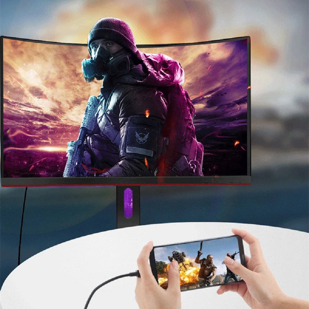 Type C To HDMI-Compatible Adapter Cable USB C 4K USB 3.1 HDTV Converter Cable For Projector PC MacBook Pro Laptops Tablet Huawei