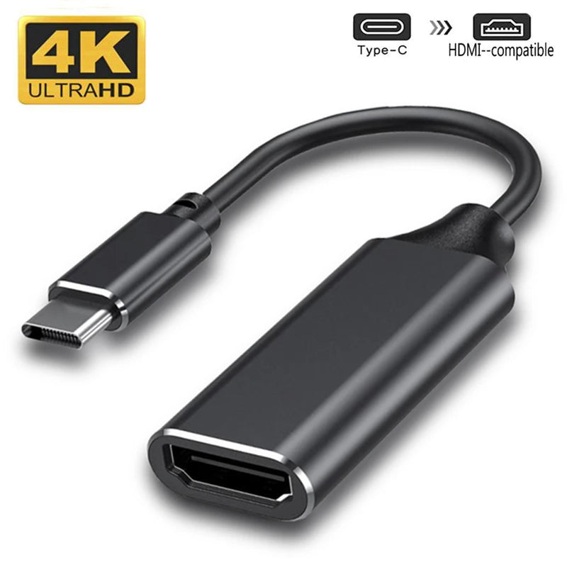 Type C To HDMI-Compatible Adapter Cable USB C 4K USB 3.1 HDTV Converter Cable For Projector PC MacBook Pro Laptops Tablet Huawei