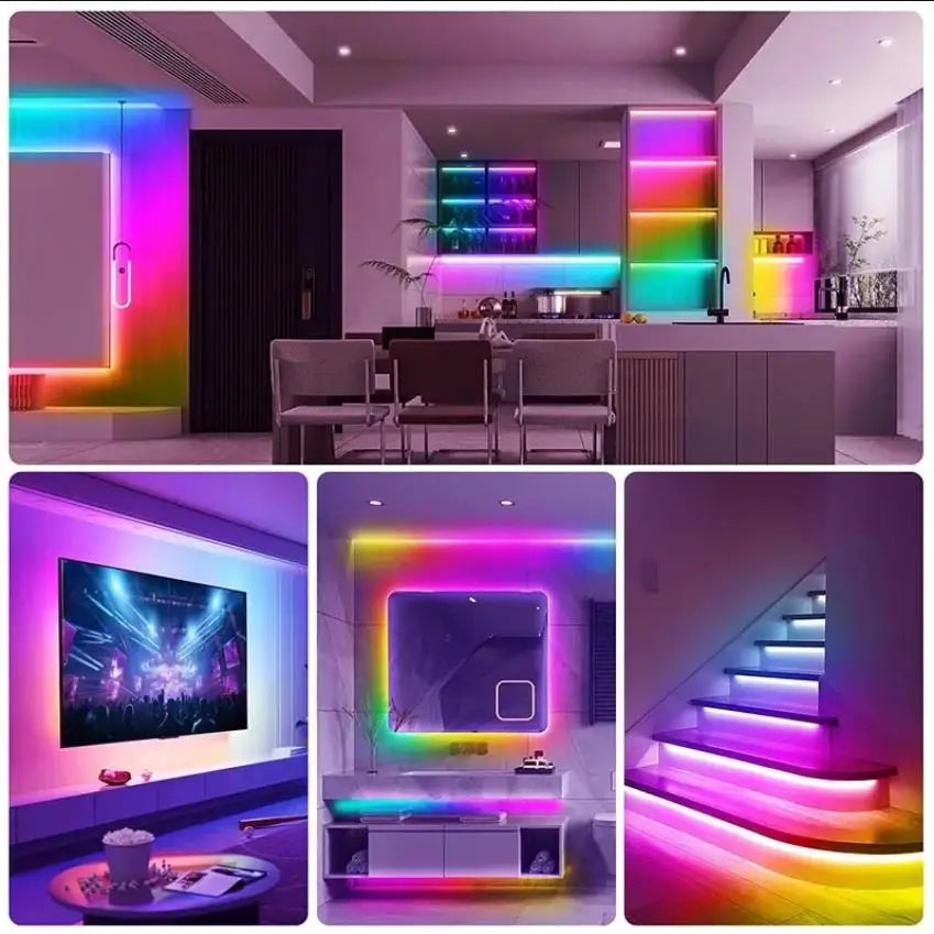 Tuya Smart WIFI RGBIC LED Strip Light Tape Addressable WS2811 IC Flexible RGB Neon LED Light USB APP Control for Alexa Google